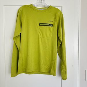 Patagonia Jersey Shirt Men's Size XS Green Crew Neck Long Sleeve